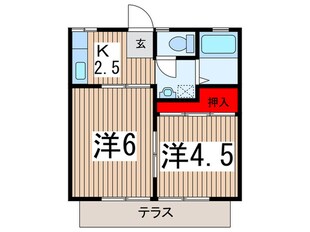 和幸ハイツの物件間取画像